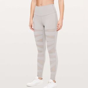 Lululemon tech mesh legging high waisted dark chrome